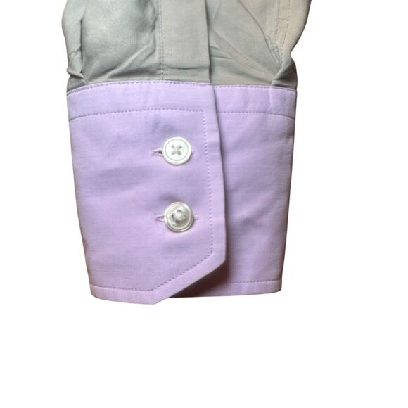 Boss Hugo Boss Dress Shirt Men 15.5 - 39 Gray/Purple Extra Slim Fit Button Down - Picture 4 of 6